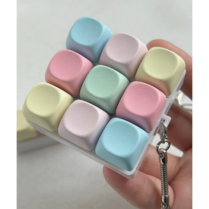 9 Button Keyboard Pastel Keychain