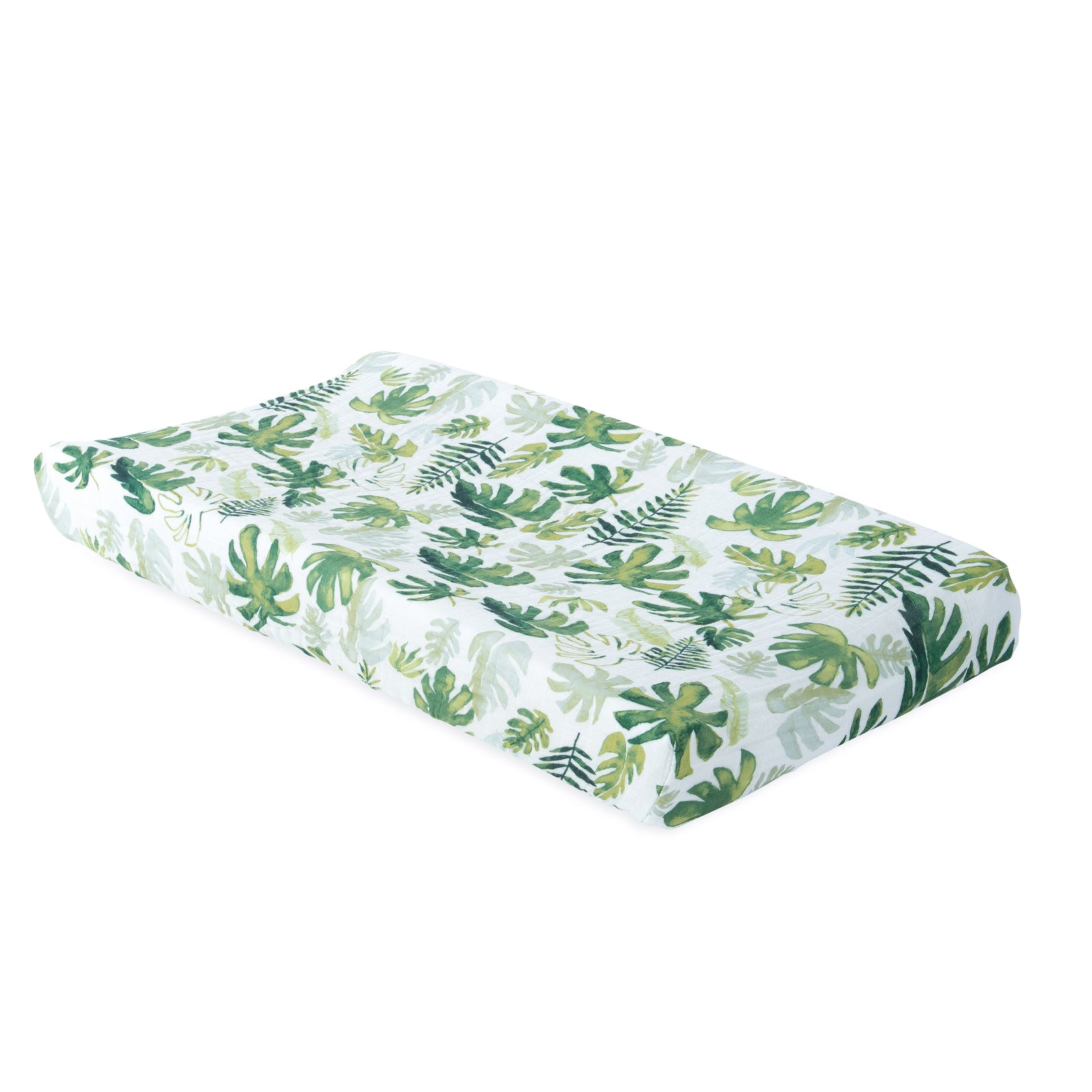 Little Unicorn Cotton Muslin Changing Pad Cover / Tropical Leaf