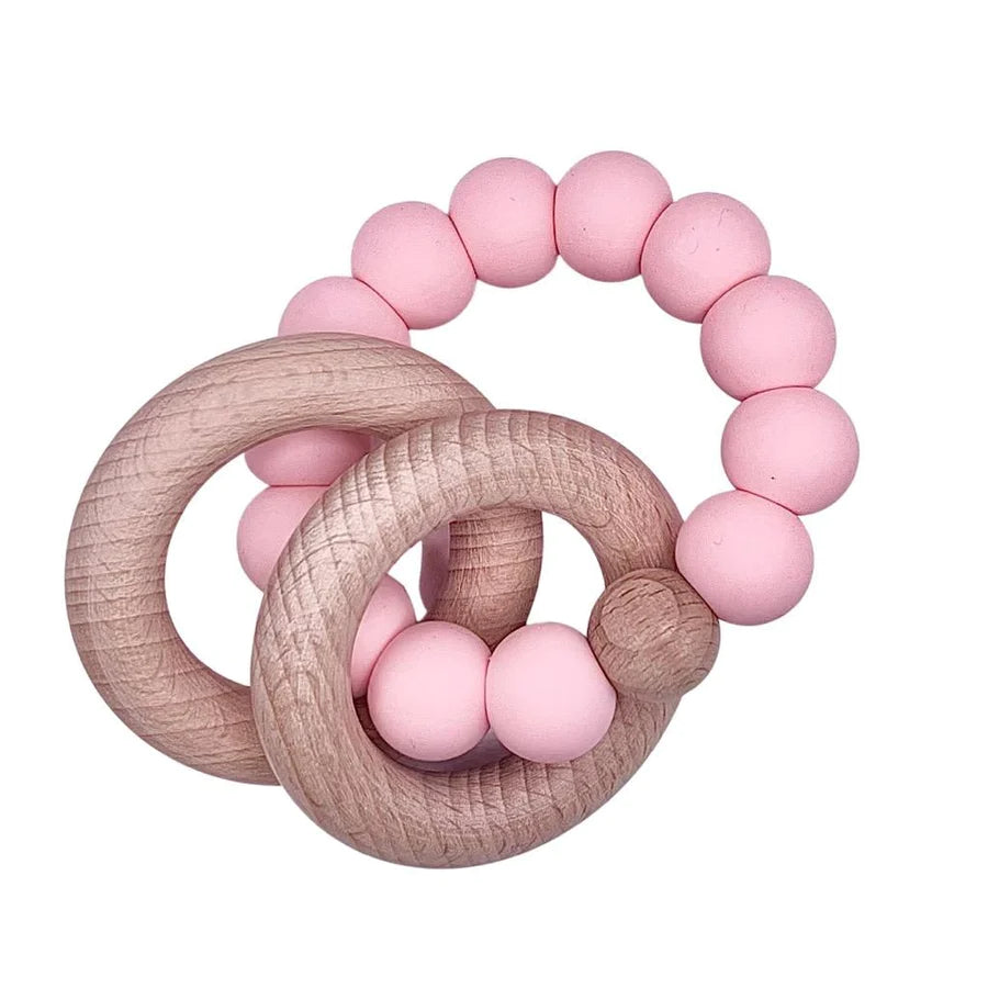 Sugar + Maple Beechwood Ring Teether