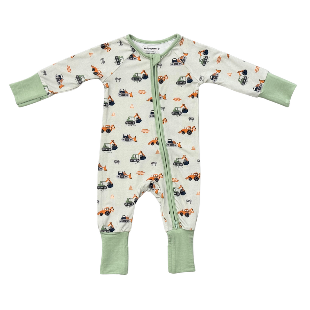 Babysprouts Zip Romper / Construction