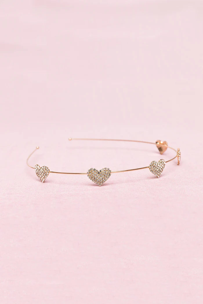 Rhinestone Heart Headband
