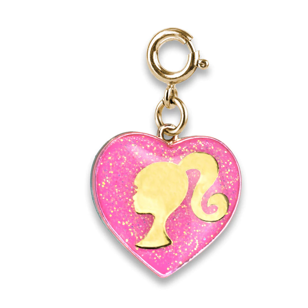 Charm It! Gold Barbie Girl Heart Charm