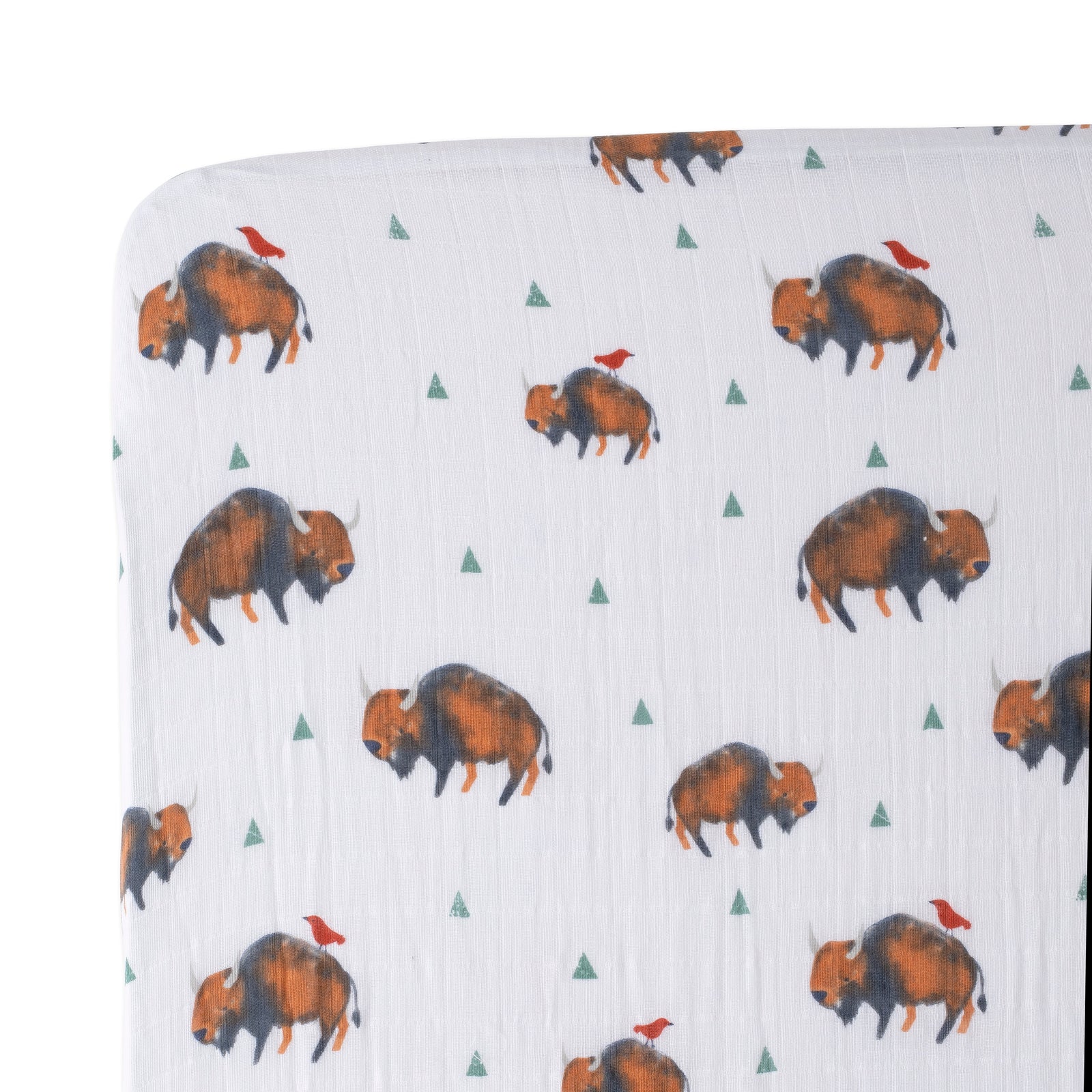 Little Unicorn Cotton Muslin Crib Sheet / Bison