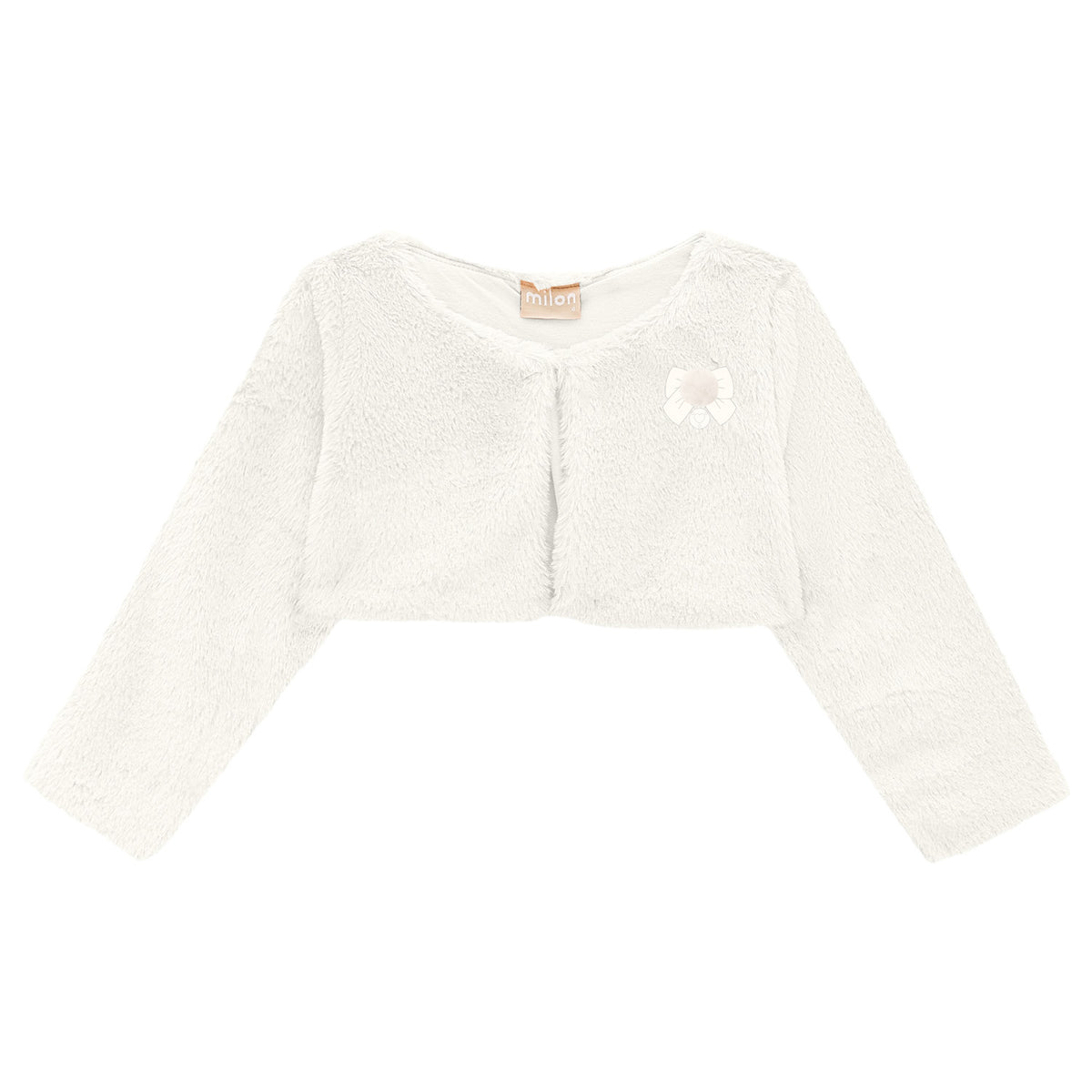 Off White Cropped Bolero Cardigan
