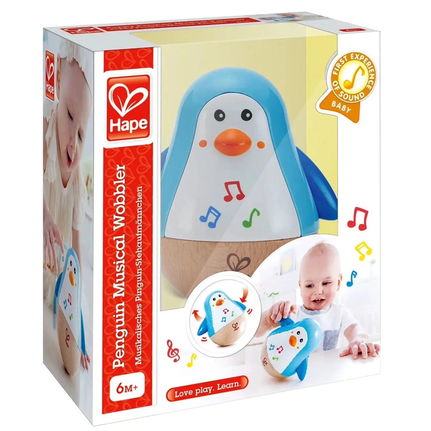 Hape Penguin Musical Wobbler Toy