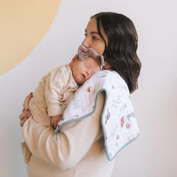 Little Unicorn Cotton Muslin Burp Cloth 2 Pack / Farmyard