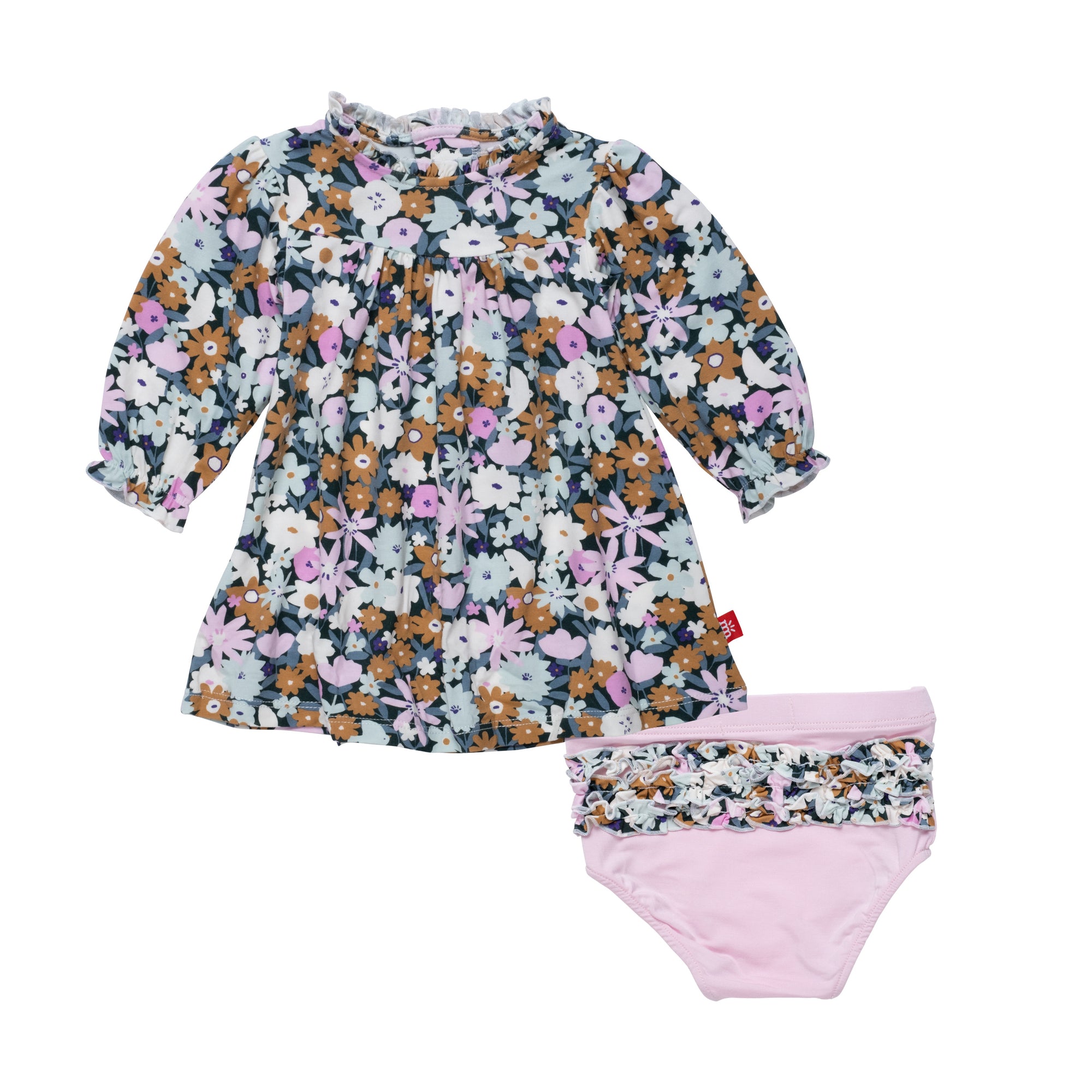 Magnetic Me Modal Magnetic Little Baby Dress + Diaper Cover Set / Finchley