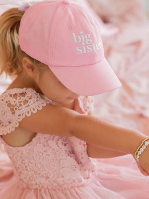 Big Sister Baseball Hat with Bow