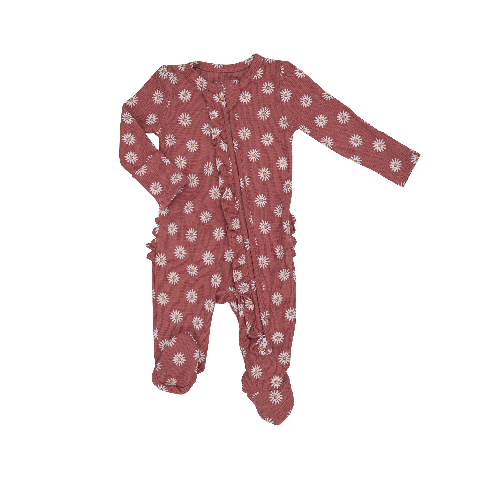 Angel Dear 2 Way Ruffle Zipper Footie / Daisy Dot