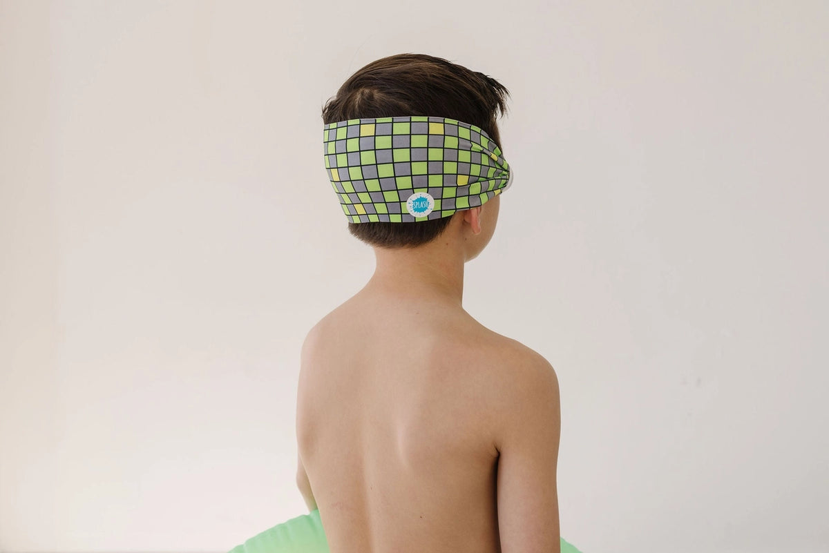 Splash Swim Goggles / Neon Checker