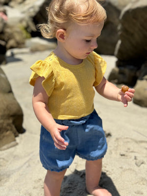 Vignette Wren Flutter Sleeve Onesie