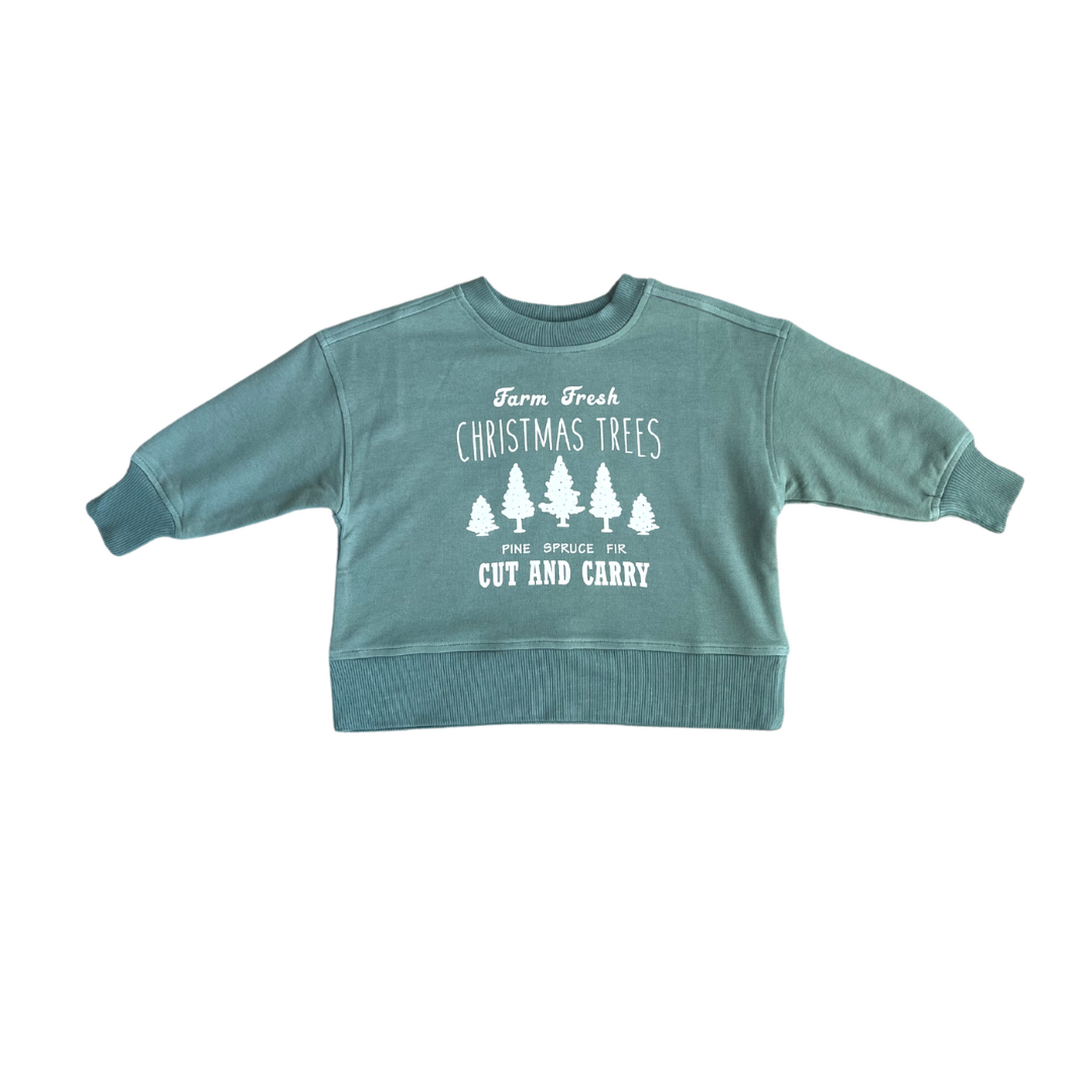 Babysprouts Boxy Sweatshirt / Farm Fresh Christmas Trees