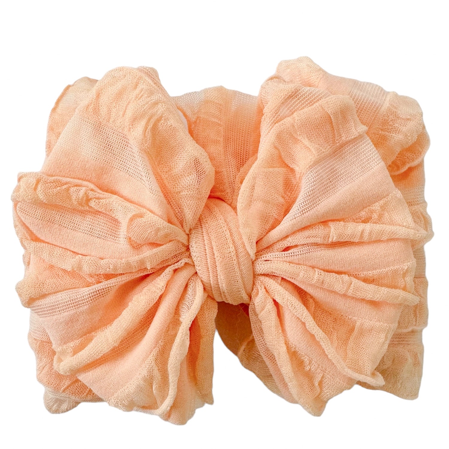 In Awe Couture Ruffle Headband / Peach