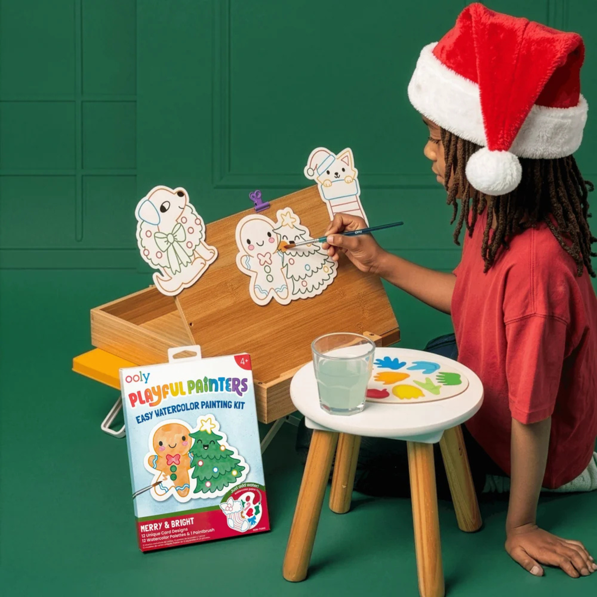 Ooly Playful Painters: Easy Watercolor Painting Kit - Merry & Bright