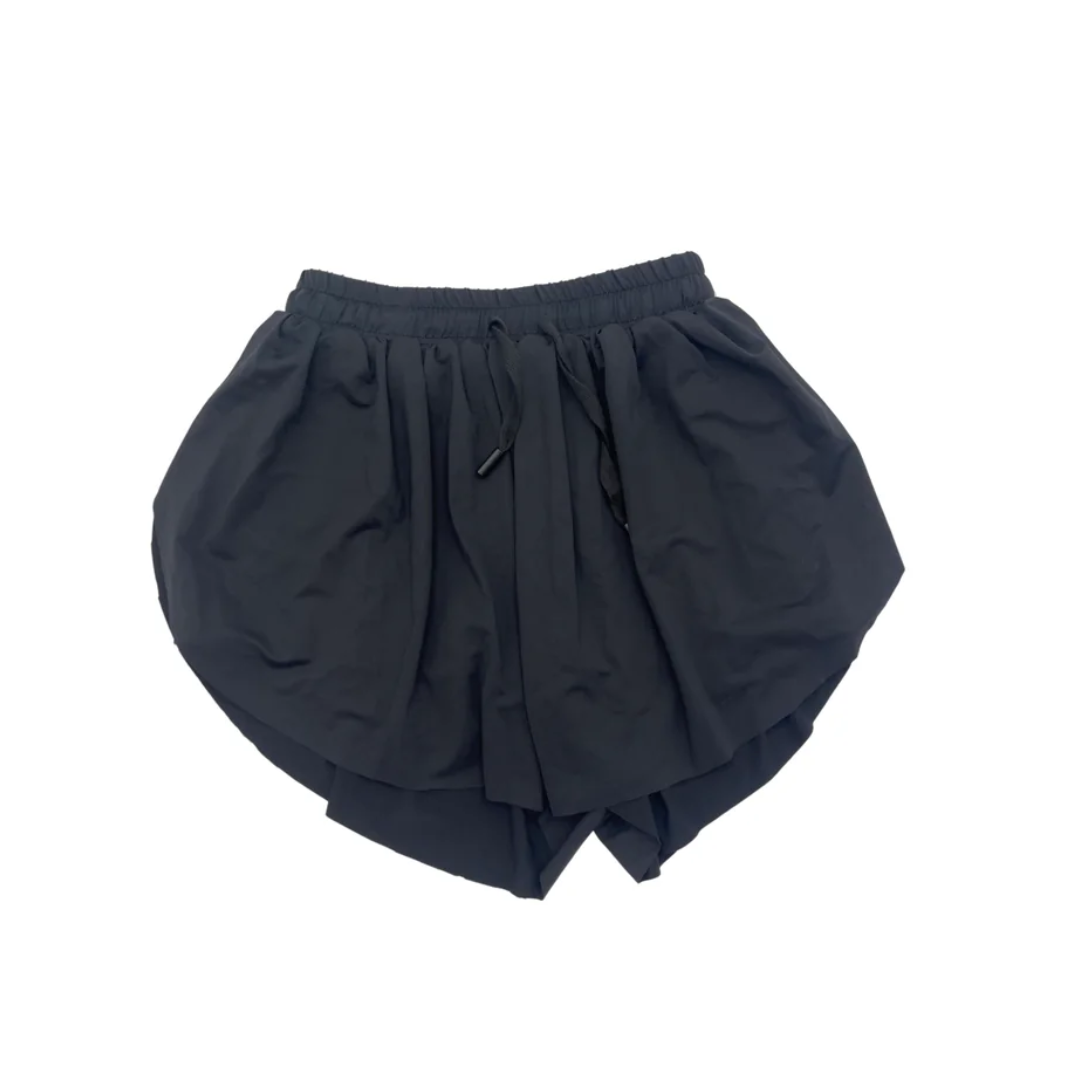 Girl's Butterfly Athletic Shorts / Black