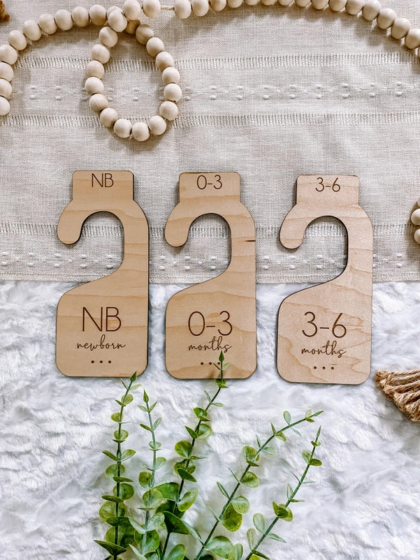Wooden Nursery Closet Dividers - Neutral