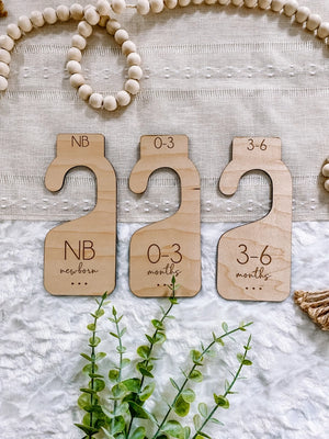 Wooden Nursery Closet Dividers - Neutral