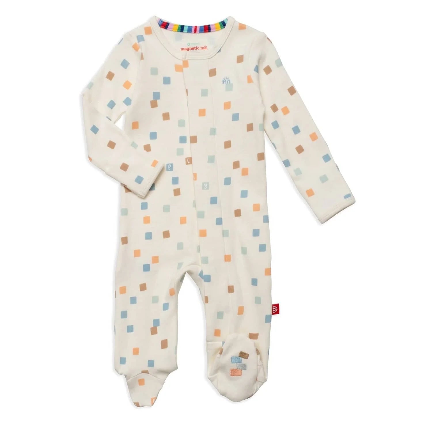 Magnetic Me Organic Cotton Magnetic Footie / Hip To Be Square