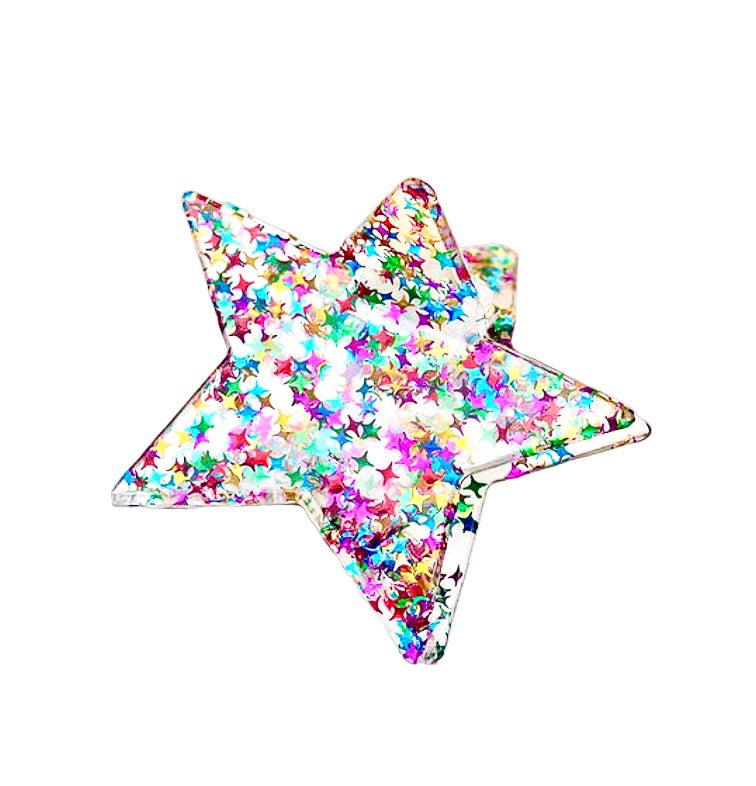 Glitter Star Hair Claw Clip