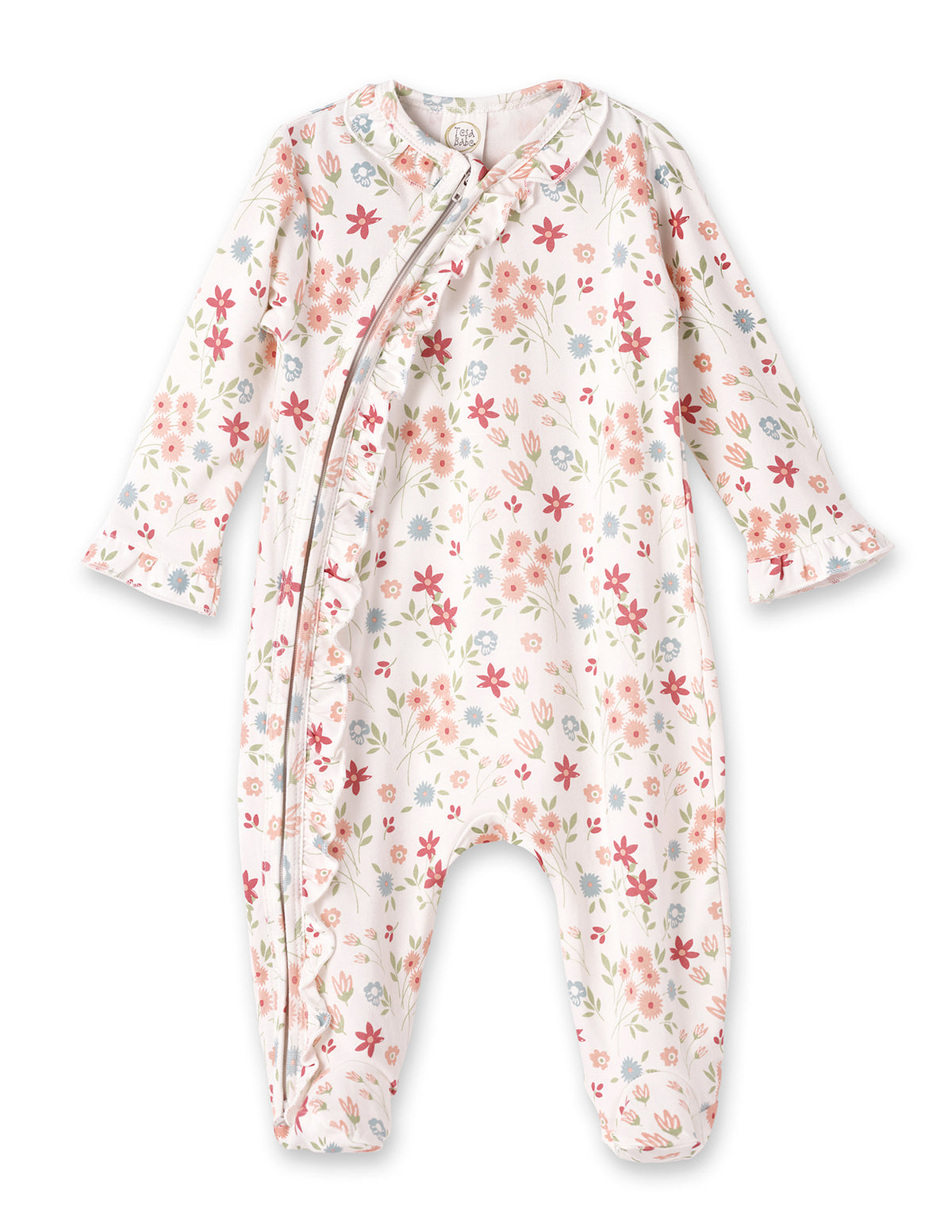 Prairie Petals Zipper Footie