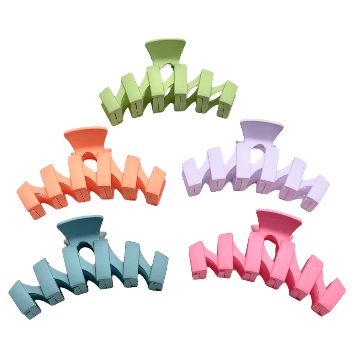 Pastel Zig Zap Hair Claw Clip
