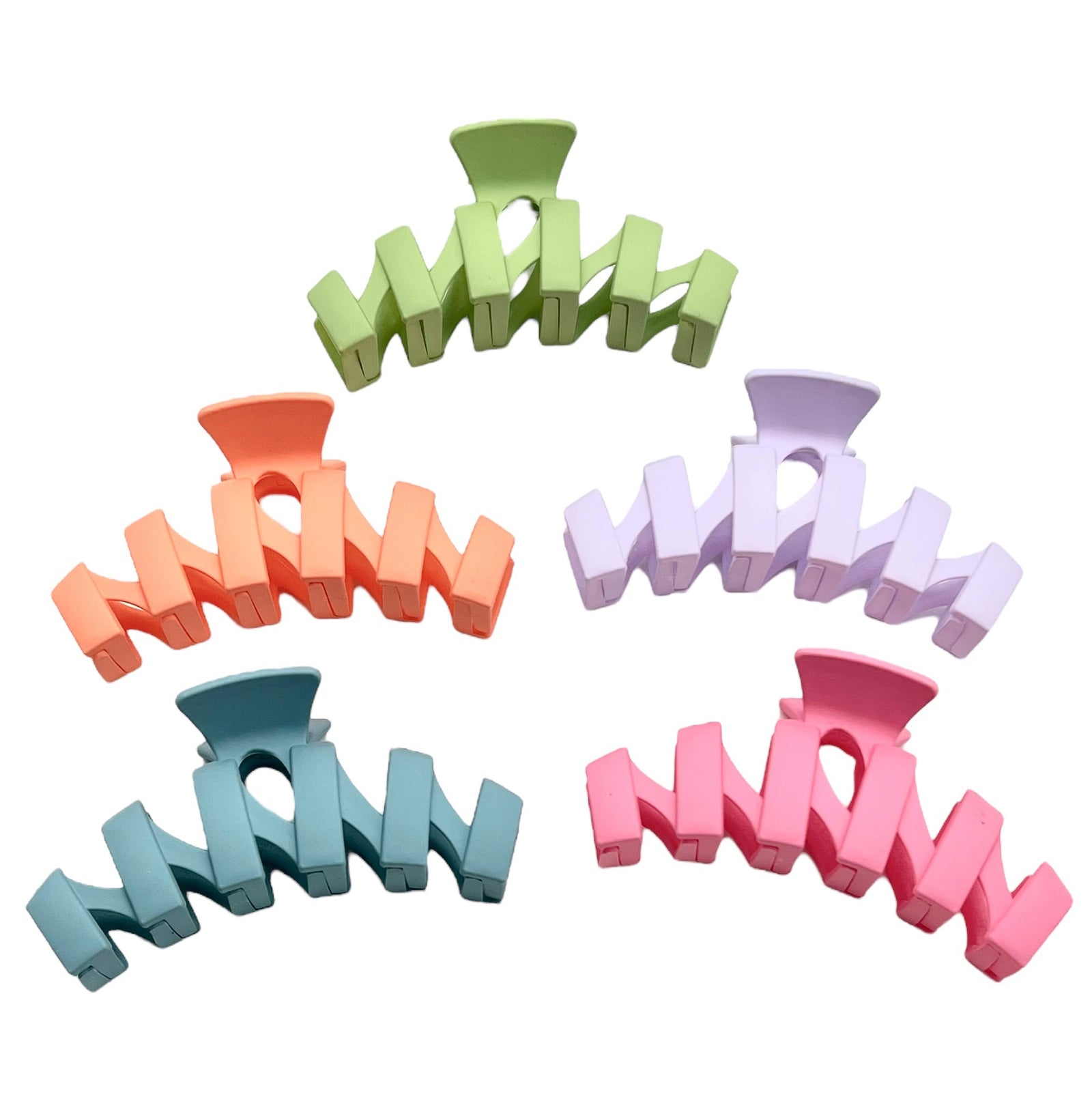 Pastel Zig Zap Hair Claw Clip