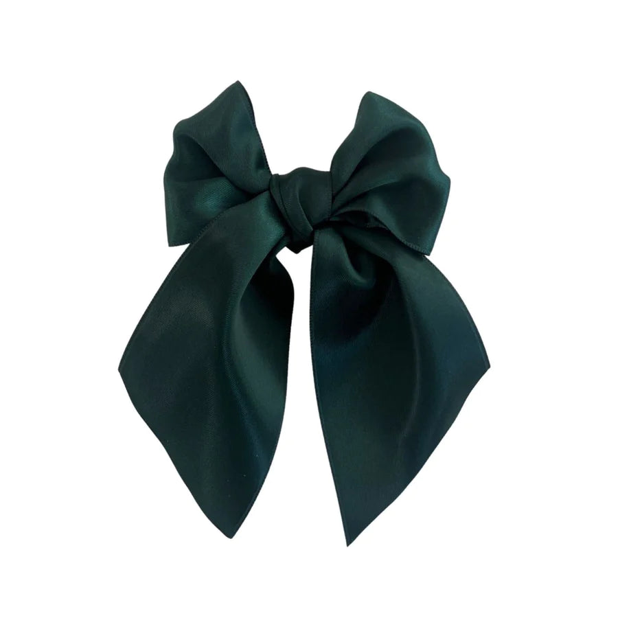 Baby Bling Satin Belle Clip / Forest Green