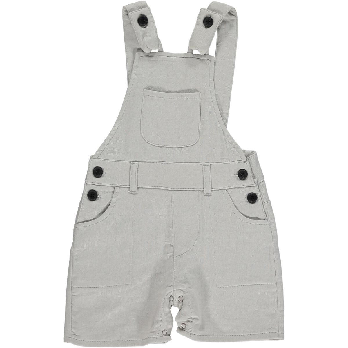 Me & Henry Bowline Woven Shorts Overalls / Grey