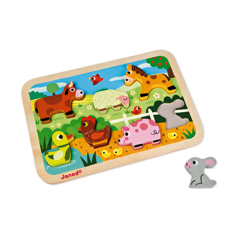 Janod Farm Wooden Chunky Puzzle