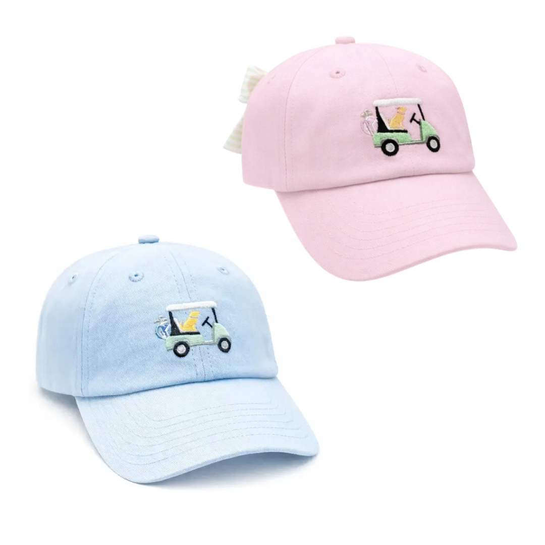 Dog in Golf Cart Baseball Hat