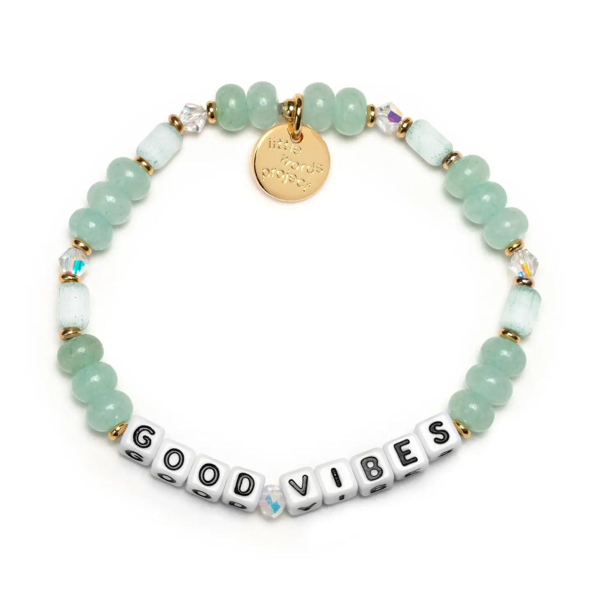 Little Words Project Good Vibes Bracelet / Misty Mint Trail