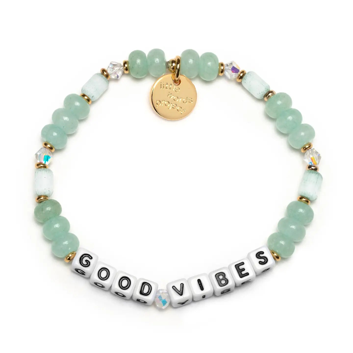 Little Words Project Good Vibes Bracelet / Misty Mint Trail