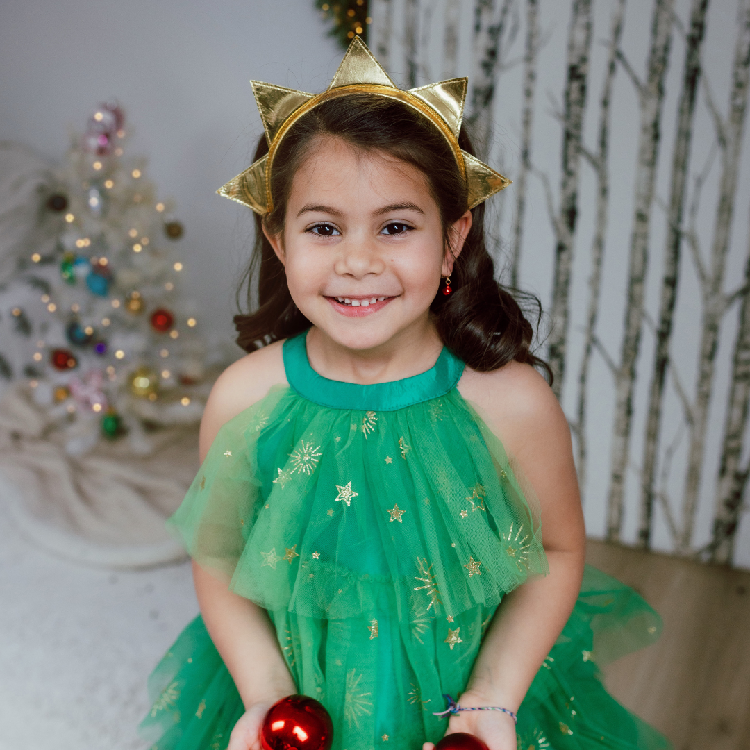 Christmas Tree Dress & Headpiece Set - Suite Child Christmas Tree Dress & Headpiece Set - Suite Child