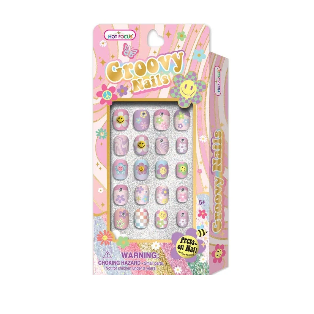 Groovy Flower 3D Press On Nail Set