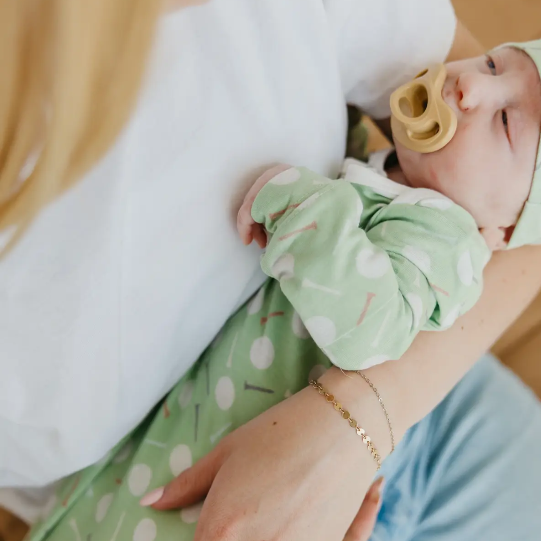 Copper Pearl Newborn Knotted Gown / Bogey