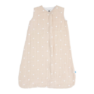 Little Unicorn Cotton Muslin 1.1 TOG Sleep Bag / Taupe Cross