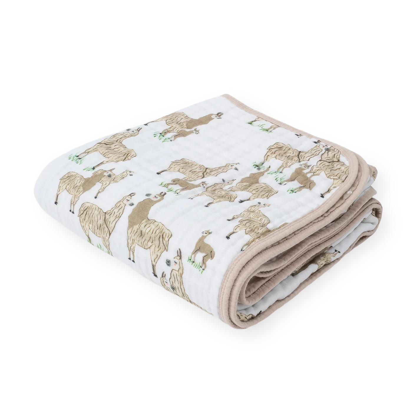 Little Unicorn Cotton Muslin Original Quilt (47"x47") / Llama Llama