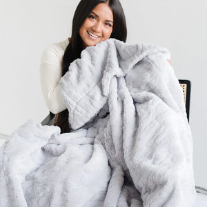 Saranoni Patterned Faux Fur XL Throw Blanket (60"x80")