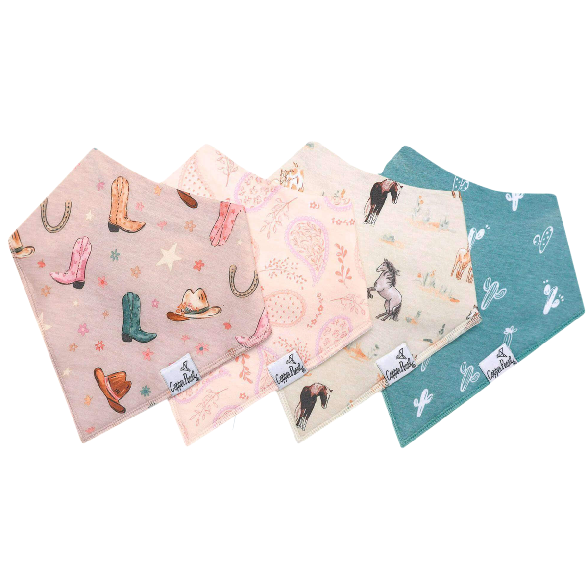 Copper Pearl Bandana Bib 4-Pack / Cheyenne