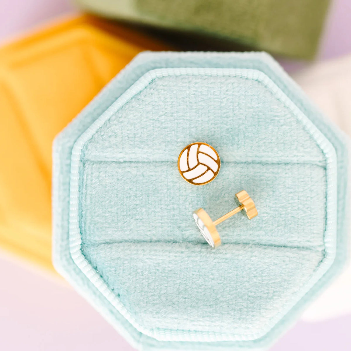 Volleyball Stud Earrings