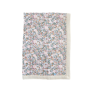 Little Unicorn Cotton Muslin Baby Quilt (30"x40") / Pressed Petals