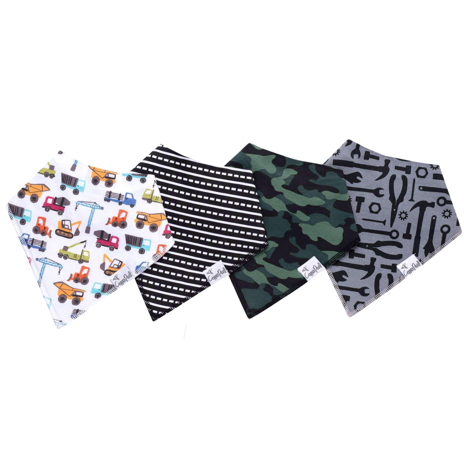 Copper Pearl Bandana Bib 4-Pack / Diesel