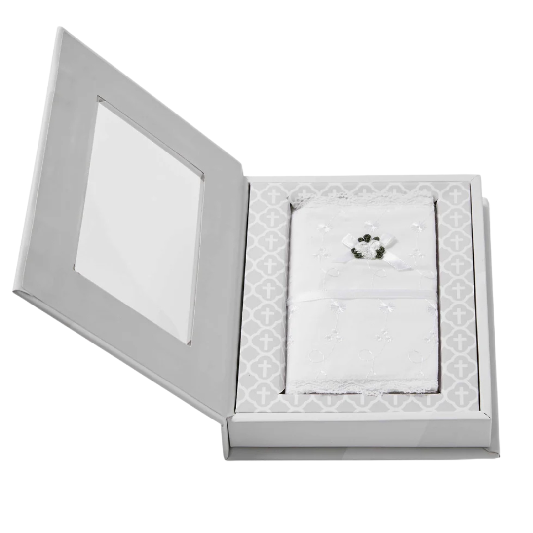 Elegant Baby Eyelet Cover Bible