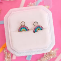 Silver Rainbow Earring Charms