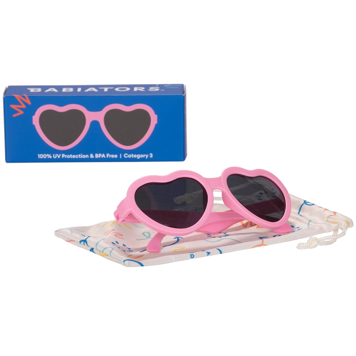 Babiators Bubblegum Pink Hearts Sunglasses