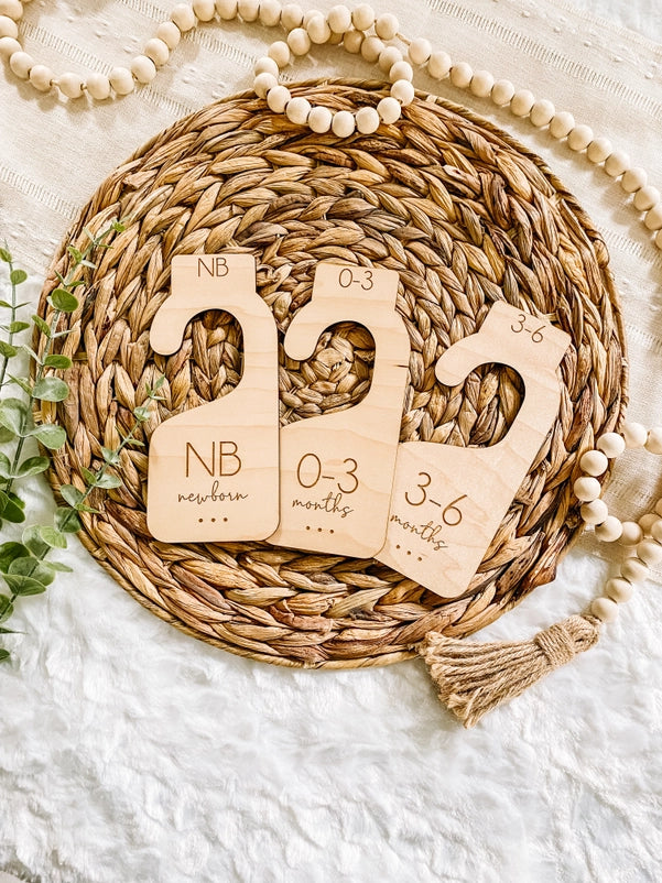Wooden Nursery Closet Dividers - Neutral