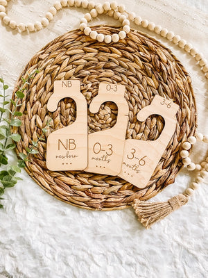 Wooden Nursery Closet Dividers - Neutral