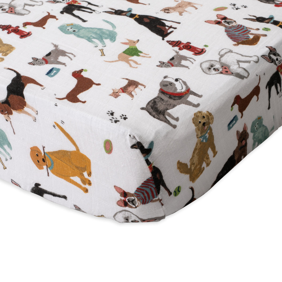 Little Unicorn Cotton Muslin Crib Sheet / Woof