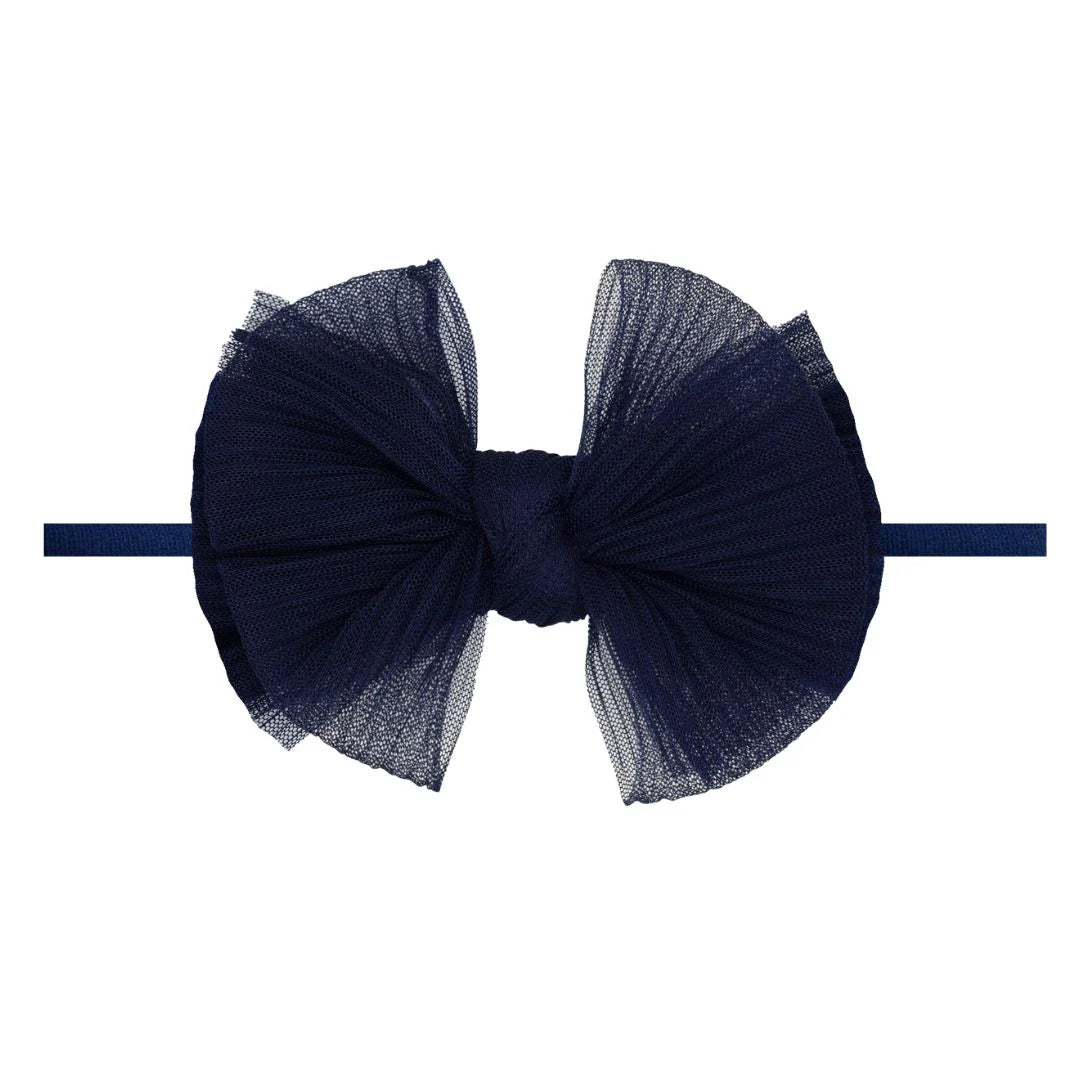 Tulle FAB Skinny Headband / Pleated Navy