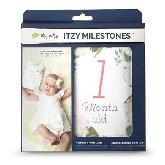 Itzy Ritzy Moments Double-Sided Milestone Cards / Floral